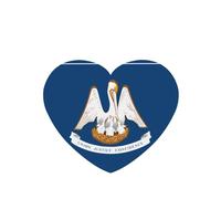 Poezjzw Louisiana State Flag Pattern Car Air Fresheners 6 Pcs Heart Shape Hanging Aromatherapy Tablets Scented Fresheners For Bedroom Bathroom