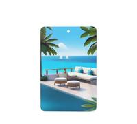 Poezjzw Love Island On The S Pattern Car Air Fresheners 6 Pcs Rectangle Hanging Aromatherapy Tablets Scented Fresheners For Bedroom Bathroom