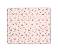 Poezjzw Lovely Sweet Red Cherry Pattern Mouse Pad Office Laptop Computer Desk Wireless Mouse Non Slip Rubber Base Washable 7 X 8.6 in Keyboard Pad