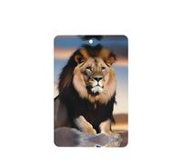 Poezjzw Lucky Lion Pattern Car Air Fresheners 6 Pcs Rectangle Hanging Aromatherapy Tablets Scented Fresheners For Bedroom Bathroom