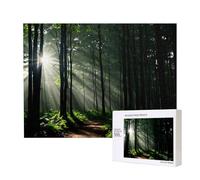 Poezjzw Lush Forest Adult Classic Jigsaw 500 Pieces Wooden Puzzle Modern Home Decor Intellectual Game 52 X 38 Cm
