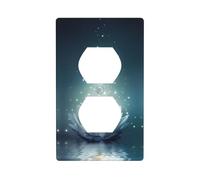 Poezjzw Magic Lotus Floral Pattern Light Switch Cover Outlet Cover Duplex Outlet Decorative Wall Plate Decorative Wall Plate Size 4.5x2.76 Inch
