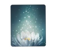 POEZJZW Magic Lotus Floral Textured Mouse Pad, Rubberized Locking Edge Anti-Slip Mouse Pad For Office Gaming Computer Laptop 10 X 12 Inch