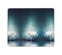 POEZJZW Magic Lotus Floral Textured Mouse Pad, Rubberized Locking Edge Anti-Slip Mouse Pad For Office Gaming Computer Laptop 7 X 8.6 In