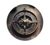 POEZJZW Magical Design Norse Runes Compass Pattern Round Mouse Mat, Cute Mouse Pad, Non-Slip Rubber Base With Stitched Edge, Small Size 7.9 X 7.9 Inch