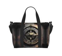 Poezjzw Magical Design Norse Runes Compass Travel Duffle Bag Weekender Carry On Tote Bags For Women Hospital Bags For Labor And Delivery Overnight Luggage Bag, Black, One Size, Black, One Size