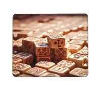 POEZJZW Mahjong Pattern Mouse Pad, Portable Office Non-Slip Rubber Base Wireless Mouse Pad For Office Laptop Computer Pc 10 X 12 Inch