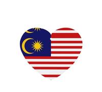 Poezjzw Malaysia Flag Pattern Car Air Fresheners 4 Pcs Heart Shape Hanging Aromatherapy Tablets Scented Fresheners For Bedroom Bathroom