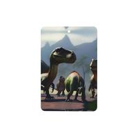 Poezjzw Many Kinds Of Dinosaurs Pattern Car Air Fresheners 6 Pcs Rectangle Hanging Aromatherapy Tablets Scented Fresheners For Bedroom Bathroom