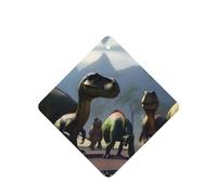 Poezjzw Many Kinds Of Dinosaurs Pattern Car Air Fresheners 6 Pcs Square Hanging Aromatherapy Tablets Scented Fresheners For Bedroom Bathroom