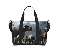 Poezjzw Many Kinds Of Dinosaurs Travel Duffel Bag Tote Carry On Luggage Bag Water Resistant Weekender Overnight Bags For Foldable, Black, One Size