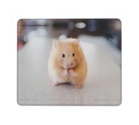 POEZJZW Maroon Hamster Textured Mouse Pad, Rubberized Locking Edge Anti-Slip Mouse Pad For Office Gaming Computer Laptop 8.3 X 10.3 In