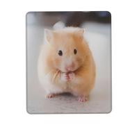 POEZJZW Maroon Hamster Textured Mouse Pad, Rubberized Locking Edge Anti-Slip Mouse Pad For Office Gaming Computer Laptop 7 X 8.6 In