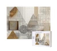 Poezjzw Math Symbols Adult Classic Jigsaw 500 Pieces Wooden Puzzle Modern Home Decor Intellectual Game 52 X 38 Cm