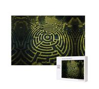 Poezjzw Mazes Puzzles For Adult 300 Pieces Wooden Jigsaw For Family Friend Home Decor Wall Art 15.7 X 11in