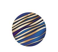 Poezjzw Minimalist Lines Pattern Car Air Fresheners 4 Pcs Round Shape Hanging Aromatherapy Tablets Scented Fresheners For Bedroom Bathroom
