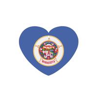 Poezjzw Minnesota State Flag Pattern Car Air Fresheners 6 Pcs Heart Shape Hanging Aromatherapy Tablets Scented Fresheners For Bedroom Bathroom