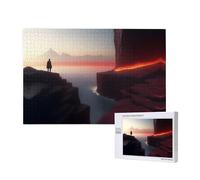 Poezjzw Misty Seaside Adult Classic Jigsaw 1000 Pieces Wooden Puzzle Modern Home Decor Intellectual Game 75x50cm
