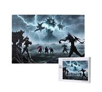 Poezjzw Monsters in Lightning Adult Classic Jigsaw 1000 Pieces Wooden Puzzle Modern Home Decor Intellectual Game 75x50cm