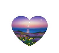 Poezjzw Moonrise Flower Sea Pattern Car Air Fresheners 4 Pcs Heart Shape Hanging Aromatherapy Tablets Scented Fresheners For Bedroom Bathroom