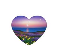 Poezjzw Moonrise Flower Sea Pattern Car Air Fresheners 6 Pcs Heart Shape Hanging Aromatherapy Tablets Scented Fresheners For Bedroom Bathroom