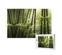 Poezjzw Moso Bamboo Puzzles For Adult 1000 Pieces Wooden Jigsaw For Family Friend Home Decor Wall Art 29.5 X 19.7 In