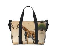 Poezjzw Mother And Child Giraffe Travel Duffle Bag Weekender Carry On Tote Bags For Women Hospital Bags For Labor And Delivery Overnight Luggage Bag, Black, One Size, Black, One Size