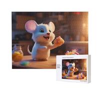 Poezjzw Mouse Stealing Candy Adult Classic Jigsaw 500 Pieces Wooden Puzzle Modern Home Decor Intellectual Game 52 X 38 Cm
