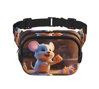 Poezjzw Mouse Stealing Candy Travel Waist Bag Suitable For Running, Cycling And Outdoor Adventures, Store Mobile Phones And Credit Cards, Black, One Size