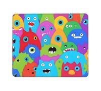 POEZJZW Multiple Expressions Pattern Mouse Pad Non-Slip Rubber Stitched Edges Waterproof Gaming Mouse Mat for Desk Gaming Work Wireless Mice 7.9 X 9.5 in