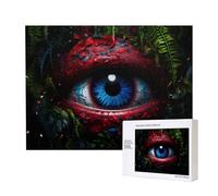Poezjzw Mysterious Blue Eyes Classic Jigsaw 500 Pieces Wooden Puzzle Modern Home Decor Intellectual Game 38x 52cm