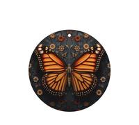 Poezjzw Mysterious Butterfly Pattern Car Air Fresheners 4 Pcs Round Shape Hanging Aromatherapy Tablets Scented Fresheners For Bedroom Closet Shoe