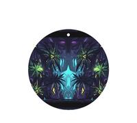 Poezjzw Mysterious Magic Forest Pattern Car Air Fresheners 4 Pcs Round Shape Hanging Aromatherapy Tablets Scented Fresheners For Bedroom Closet Shoe