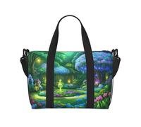 Poezjzw Mysterious Plants Travel Duffel Bag Tote Carry On Luggage Bag Water Resistant Weekender Overnight Bags For Foldable, Black, One Size, Black, One Size