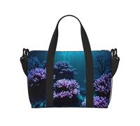 Poezjzw Mysterious Underwater Travel Duffel Bag Tote Carry On Luggage Bag Water Resistant Weekender Overnight Bags For Foldable, Black, One Size