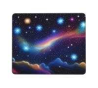 POEZJZW Mysterious Universe Pattern Mouse Pad Non-Slip Rubber Stitched Edges Waterproof Gaming Mouse Mat for Desk Gaming Work Wireless Mice 7.9 X 9.5 in
