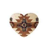 Poezjzw Native American Patterns Pattern Car Air Fresheners 6 Pcs Heart Shape Hanging Aromatherapy Tablets Scented Fresheners For Bedroom Bathroom