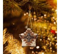 Poezjzw Native American Patterns Pattern Christmas Ceramic Pendant Decorations Suitable For Home Shopping Malls And Holiday Celebrations