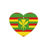 Poezjzw Native Hawaiian Flag Pattern Car Air Fresheners 6 Pcs Heart Shape Hanging Aromatherapy Tablets Scented Fresheners For Bedroom Bathroom