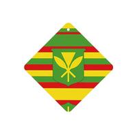 Poezjzw Native Hawaiian Flag Pattern Car Air Fresheners 6 Pcs Square Hanging Aromatherapy Tablets Scented Fresheners For Bedroom Bathroom