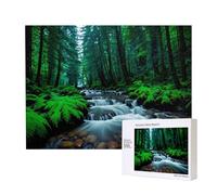 Poezjzw Nature Landscape Stream Adult Classic Jigsaw 500 Pieces Wooden Puzzle Modern Home Decor Intellectual Game 52 X 38 Cm