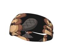 Poezjzw Naughty Beaver Pattern Sports Headband Suitable For Running Yoga Elasticated Moisture Wicking Hairband