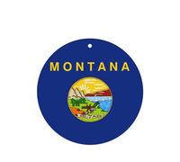 Poezjzw Nebraska State Flag Pattern Car Air Fresheners 6 Pcs Round Shape Hanging Aromatherapy Tablets Scented Fresheners For Bedroom Bathroom
