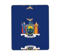 POEZJZW New York Flag Pattern Mouse Pad Non-Slip Rubber Stitched Edges Waterproof Gaming Mouse Mat for Desk Gaming Work Wireless Mice 8.3 X 10.3 in