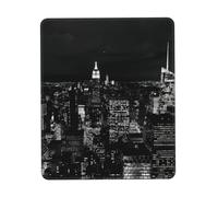 POEZJZW New York Night Sky Textured Mouse Pad, Rubberized Locking Edge Anti-Slip Mouse Pad For Office Gaming Computer Laptop 7 X 8.6 In