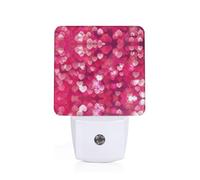 POEZJZW Night Light Valentine's Day Love Heart Pattern Smart Led Dusk to Dawn Sensor for Corridors Bedrooms Children's Rooms Kitchens Stairs