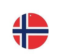 Poezjzw Norwegian Flag Pattern Car Air Fresheners 6 Pcs Round Shape Hanging Aromatherapy Tablets Scented Fresheners For Bedroom Bathroom