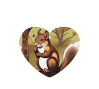 Poezjzw Nut-Eating Squirrel Pattern Car Air Fresheners 4 Pcs Heart Shape Hanging Aromatherapy Tablets Scented Fresheners For Bedroom Bathroom