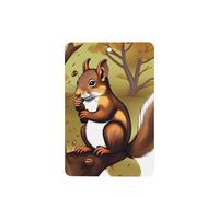 Poezjzw Nut-Eating Squirrel Pattern Car Air Fresheners 6 Pcs Rectangle Hanging Aromatherapy Tablets Scented Fresheners For Bedroom Bathroom