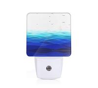 POEZJZW Ocean Waves Sailboat with Birds Maritime Pattern Led Night Light Smart Sensor Light Dusk to Dawn Sensor for Corridors Bedrooms Children's Rooms Stairs